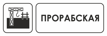 И02  прорабская (пленка, 600х200 мм) - Охрана труда на строительных площадках - Указатели - Магазин охраны труда ohranatruda-shop.ru