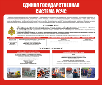 С205  Система РСЧС (1200х1000 мм, Пластик ПВХ 3 мм, Прямая печать на пластик) - Стенды - Стенды по гражданской обороне и чрезвычайным ситуациям - Магазин охраны труда ohranatruda-shop.ru